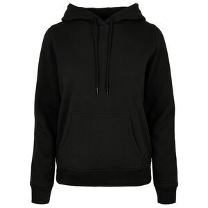 Build Your Brand Womens/Ladies Basic Hoodie / Black
